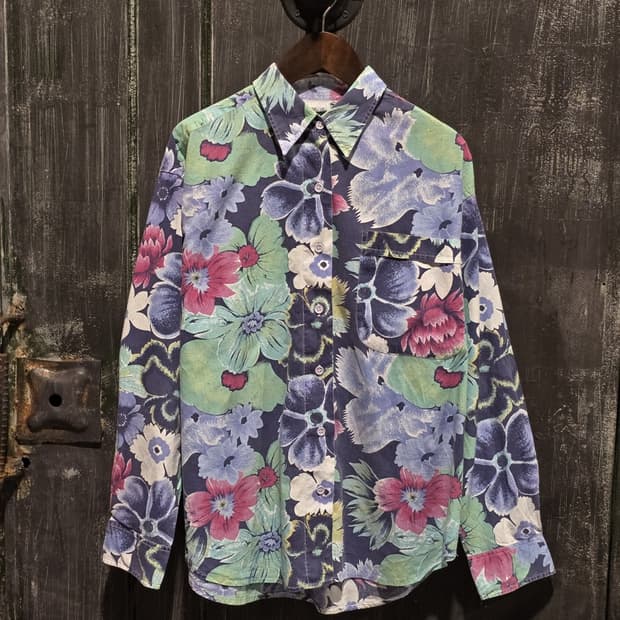 90s 3 Suisses Floral Print Shirt