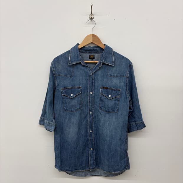 Lee 리 빈티지 7부 데님 셔츠 여성XL