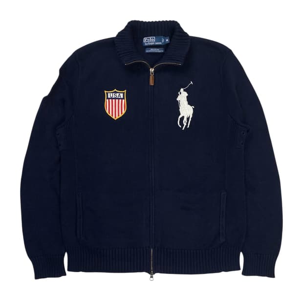 재입고💙 치프키프 폴로 USA 니트 집업