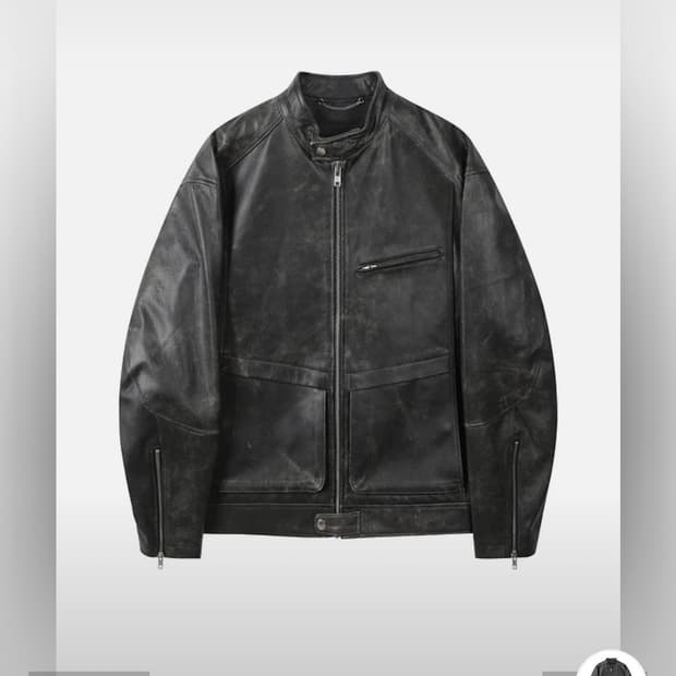 (새상품) 커스텀멜로우 염소가죽 자켓