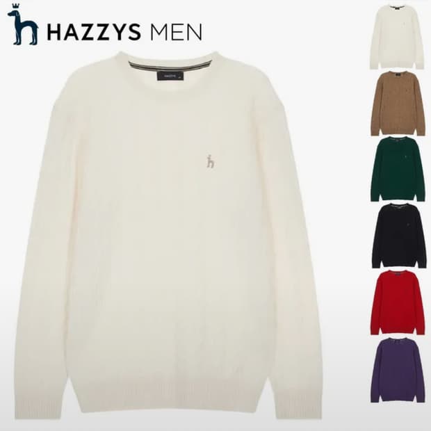 해지스 울100 니트 남성 100 아이보리