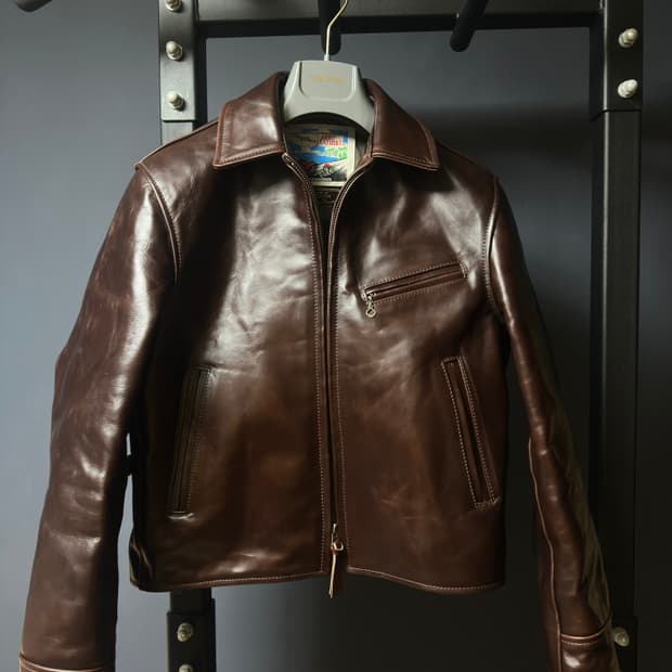 에어로레더 1950 하프벨트 크롬악셀 홀스하이드 브라운