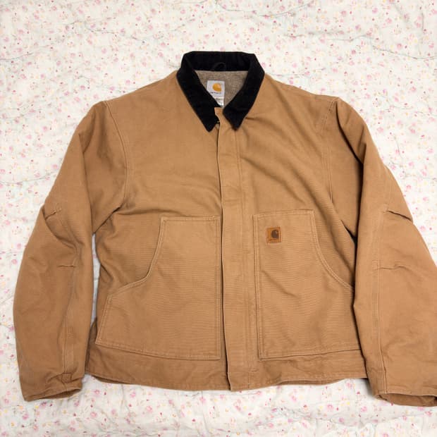 칼하트 빈티지 디트로이트 자켓 후리스 안감 J164 카멜 CML L