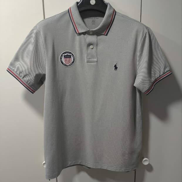 L 폴로랄프로렌 성조기 카라넥 티셔츠