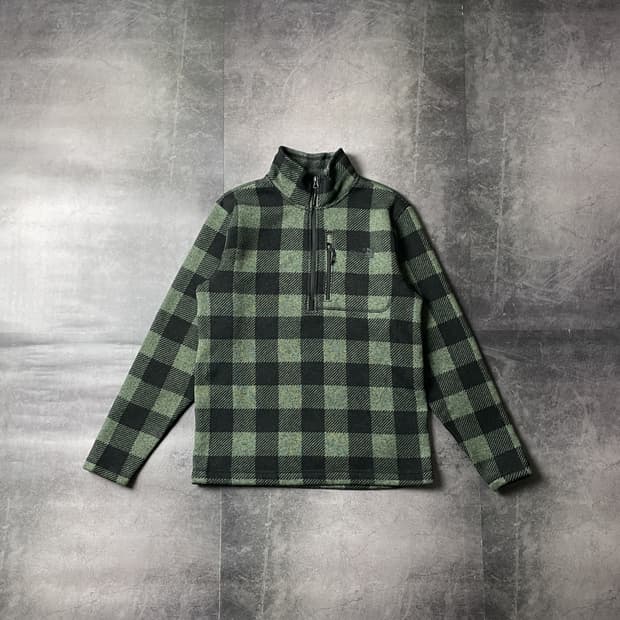 THE NORTH FACE 노스페이스 그린&블랙 체크 후리스 A00510