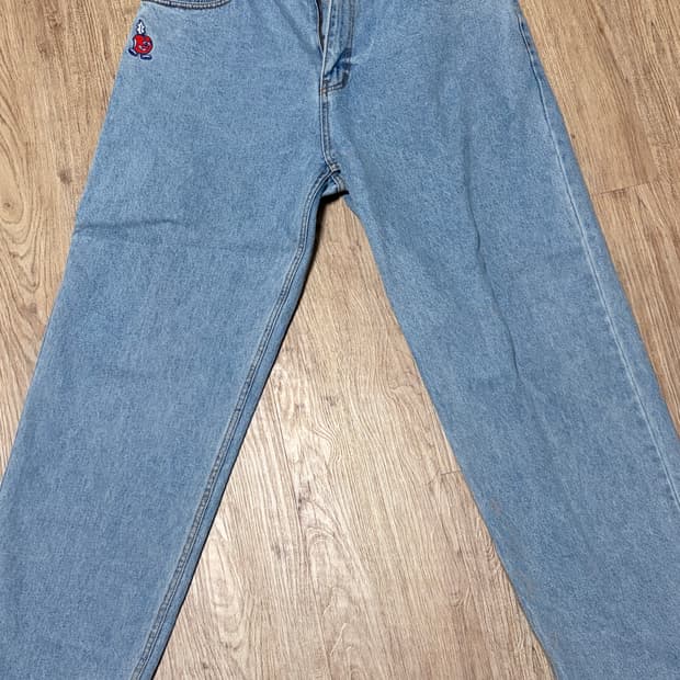 APPLE DENIM PANTS (BLUE)