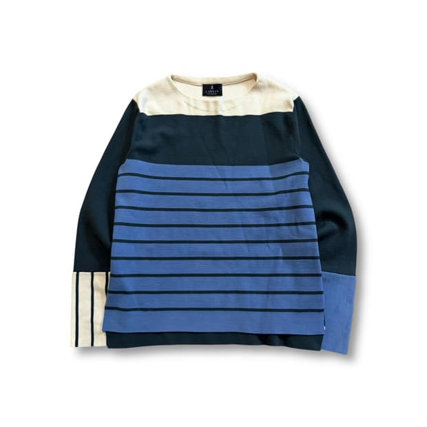 랑방(W)스트라이프 패턴 니트