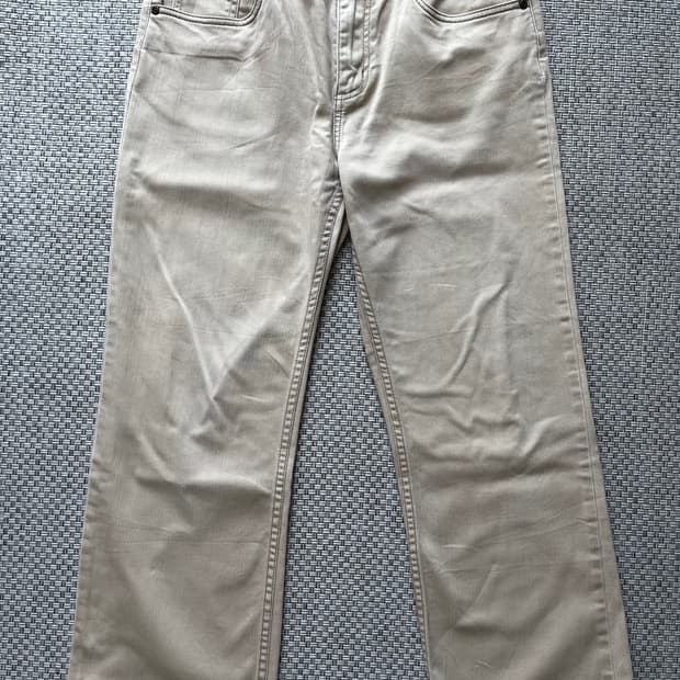 L.L.BEAN 세미 와이드핏 화이트 데님 팬츠