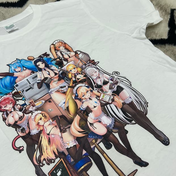 [2XL]라스트오리진 캐릭터 프린팅 반팔/화이트
