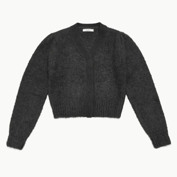 아모멘토 그랜마 가디건 다크그레이