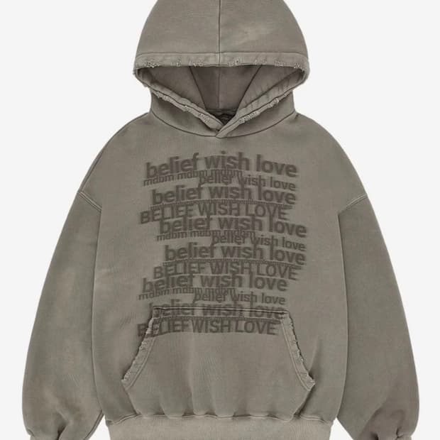 마이딥블루메모리즈(mbdm) belief, wish, love 후드티