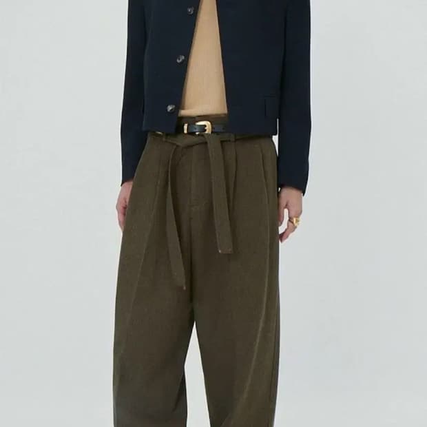 렉토 벨티드 팬츠 s