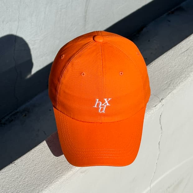 [F] HDEX 에이치덱스 로고 라이트 오렌지 볼캡 모자