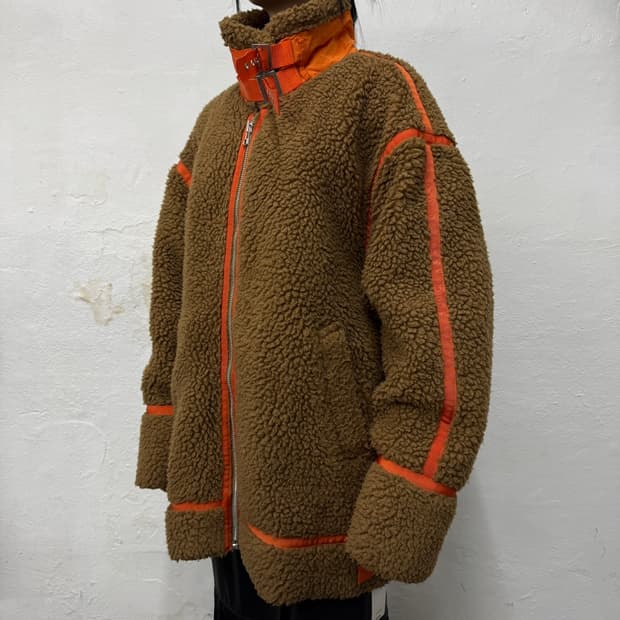 빔즈(BEAMS) 브라운컬러 폴리 덤블 보아 B-3 자켓