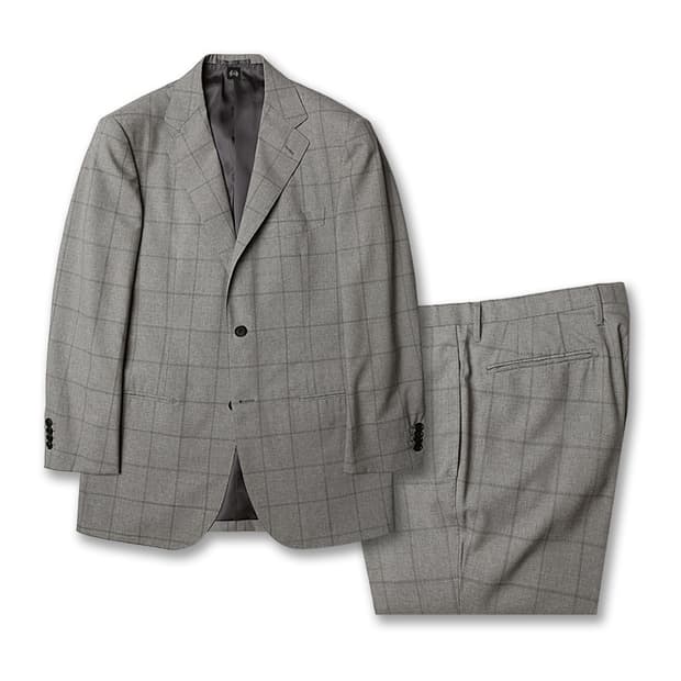 소버린 하우스 [Sovereign House] 라이트 그레이 울 체크수트