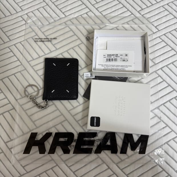 메종 마르지엘라 키링 지갑 블랙 풀 구성