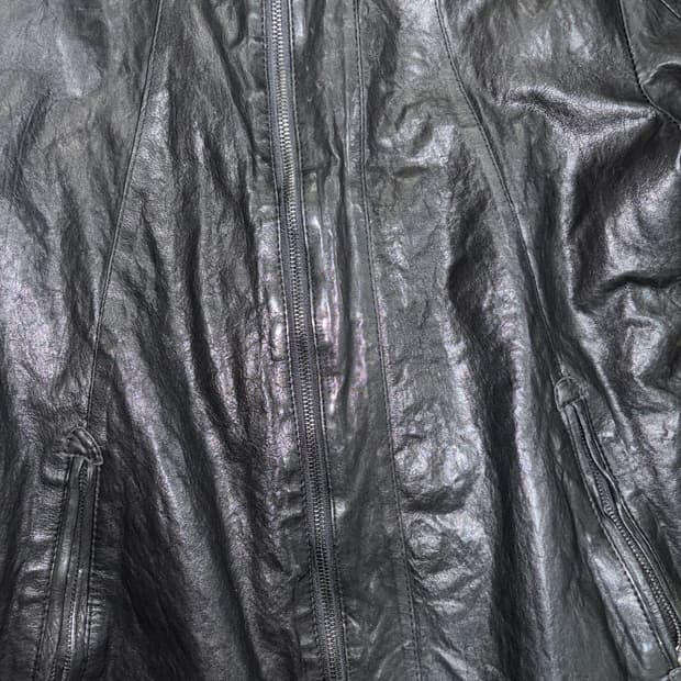 인카❌ 빈티지 주름가공 태닝 램스킨 자켓