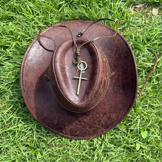 Antique Bronze Plated cross necklace
