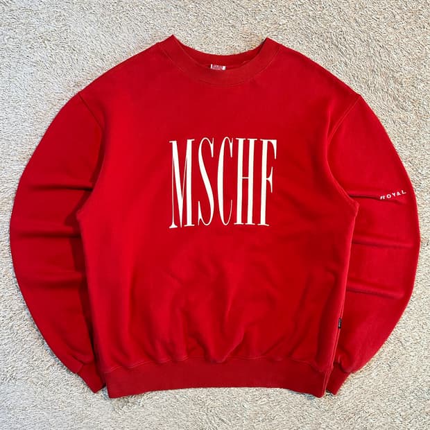 17SS 미스치프 MSCHF 로고 맨투맨 레드