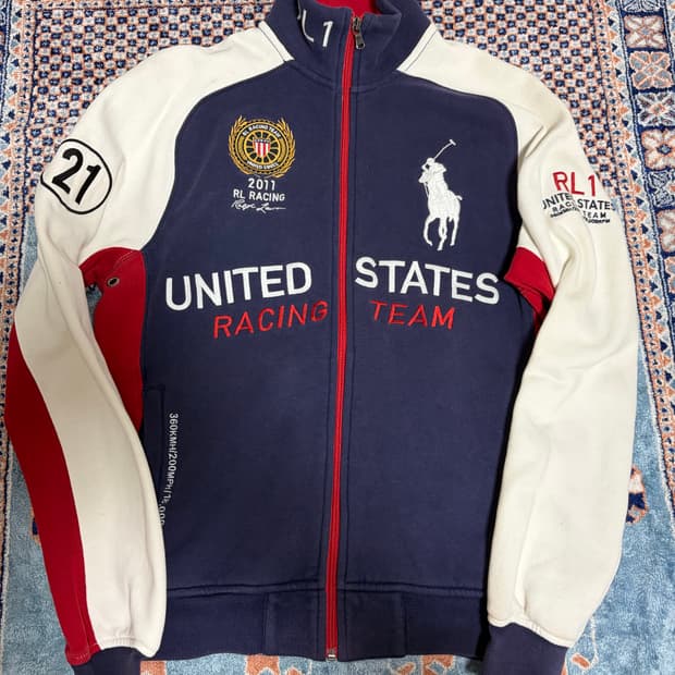 폴로 랄프로렌 빅포니 usa 레이싱 져지 m