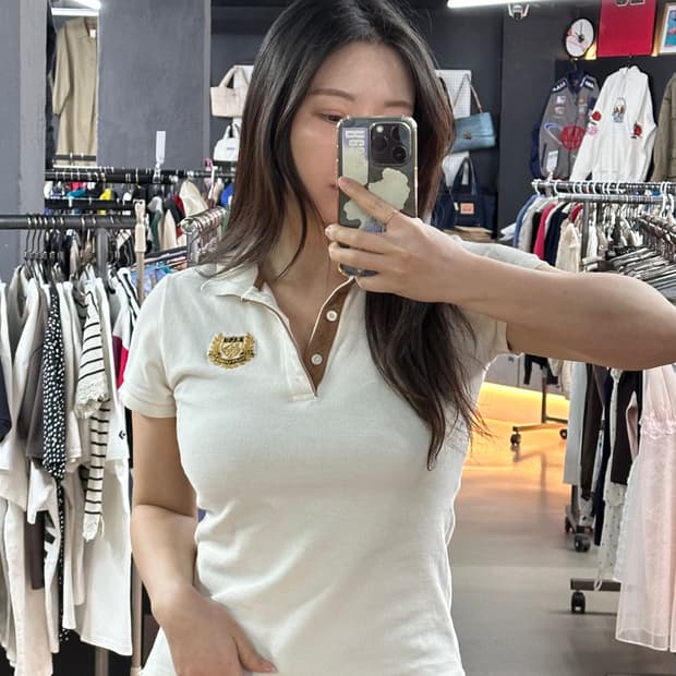 폴로 스키니핏 카라반팔