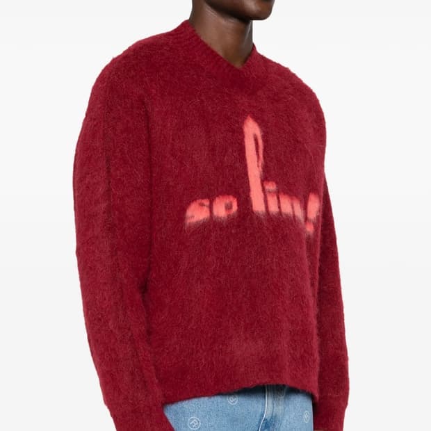 마틴로즈 브러시드 V넥 스웨터