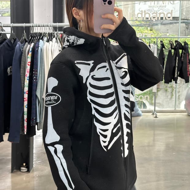 벤슨 본 스켈레톤 투웨이 매쉬 후드자켓