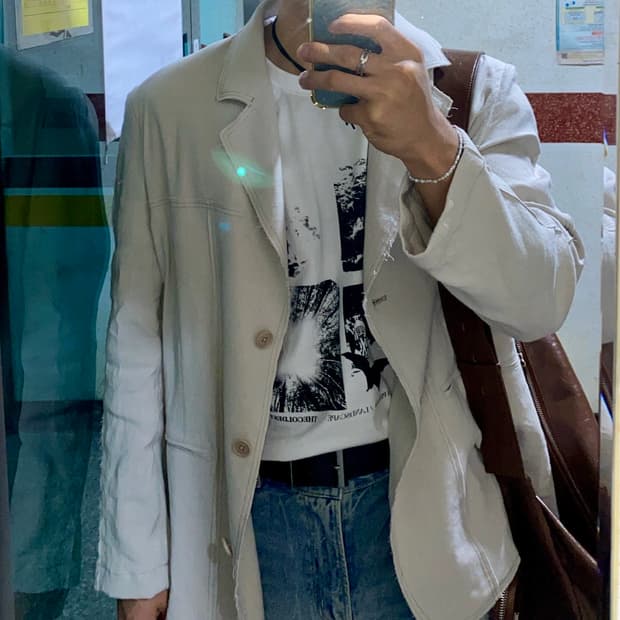 컷오프 린넨 자켓 인사일런스