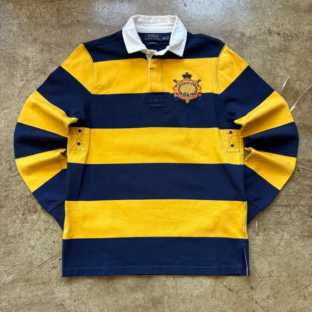 폴로 시그니처 자수 럭비 셔츠