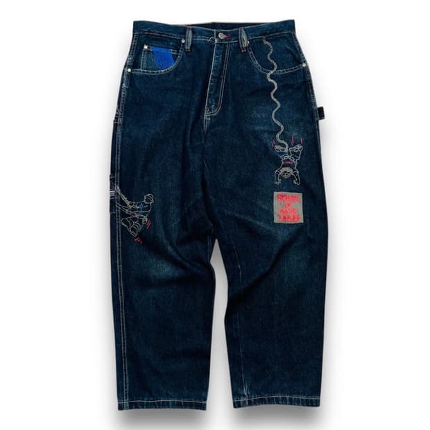 스쿨 오브 하드낙 올드스쿨 힙합맨 데님 카펜터 팬츠