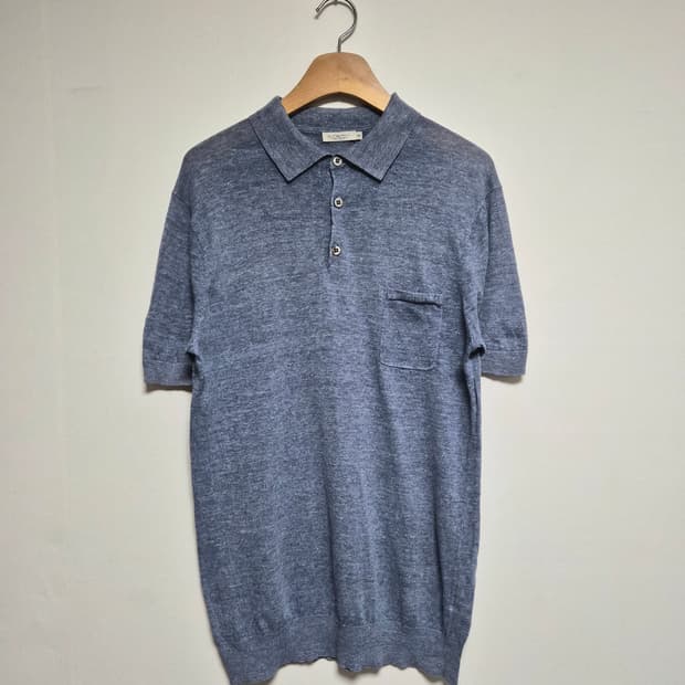 수트서플라이 니트 반팔 카라티 M - T146