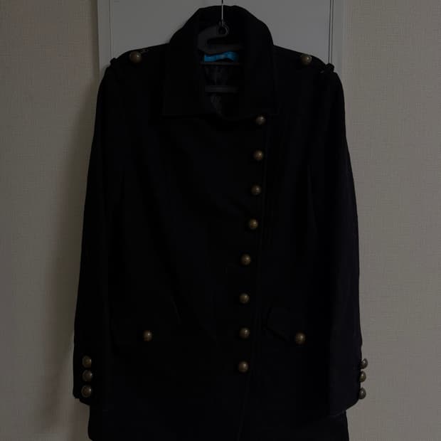 vintage diagonal line napoleon coat