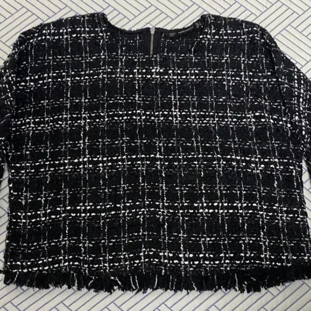 자라 TRF 트위드 긴팔 치마 셋업