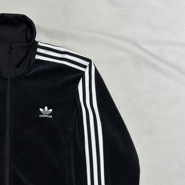 3XL 아디다스 파이어버드 벨벳 블랙 트랙탑