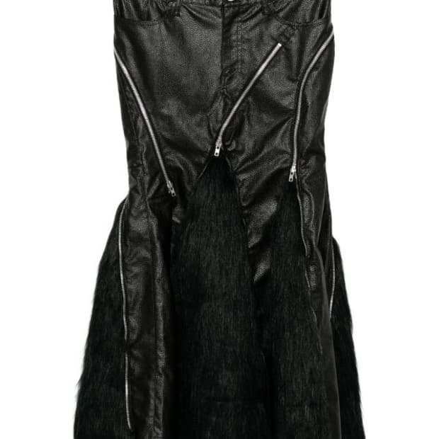 Junya Watanabe 퍼 스커트 블랙 (S)