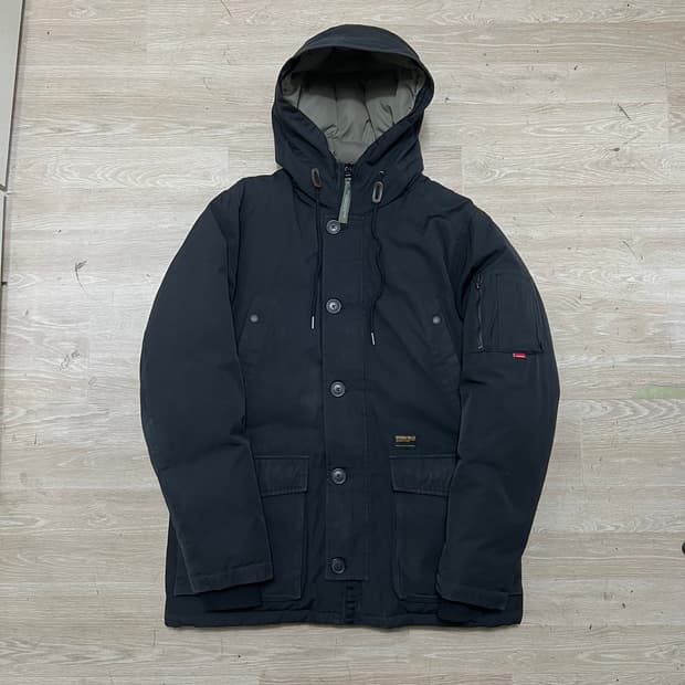 커버낫 스탠다드 구스다운 후드 파카 야상패딩 점퍼 [블랙] L/100