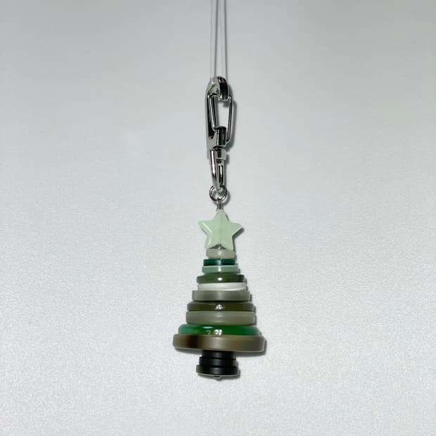 Tree Button Keyring🎄