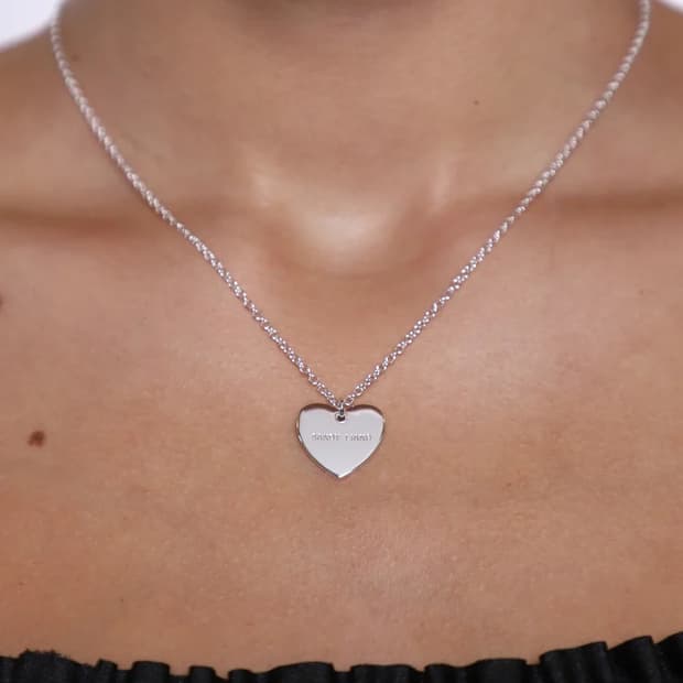 샌디리앙 26ss 하트 태그 목걸이/실버