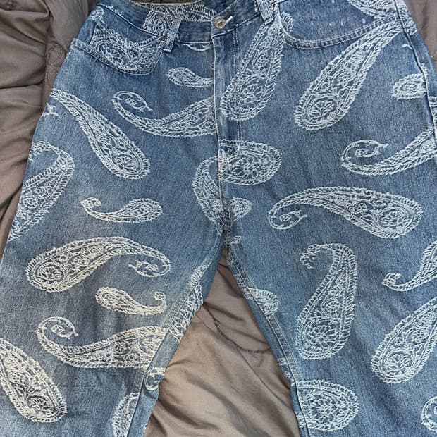 디스이즈네버댓 페이즐리 데님 L