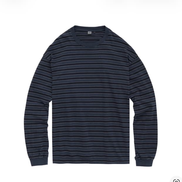[3] 폴리테루 스트라이프 롱슬리브 블루