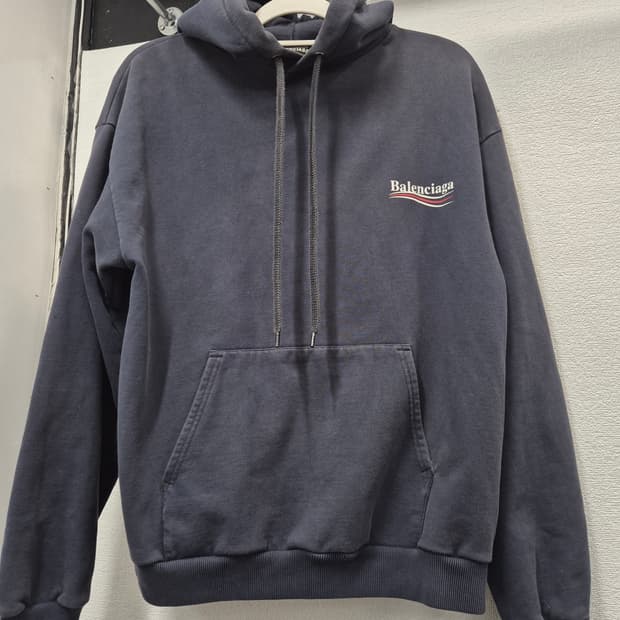 발렌시아가 후드티 폴리티컬 캠페인 라지 그레이 / 100(정품)