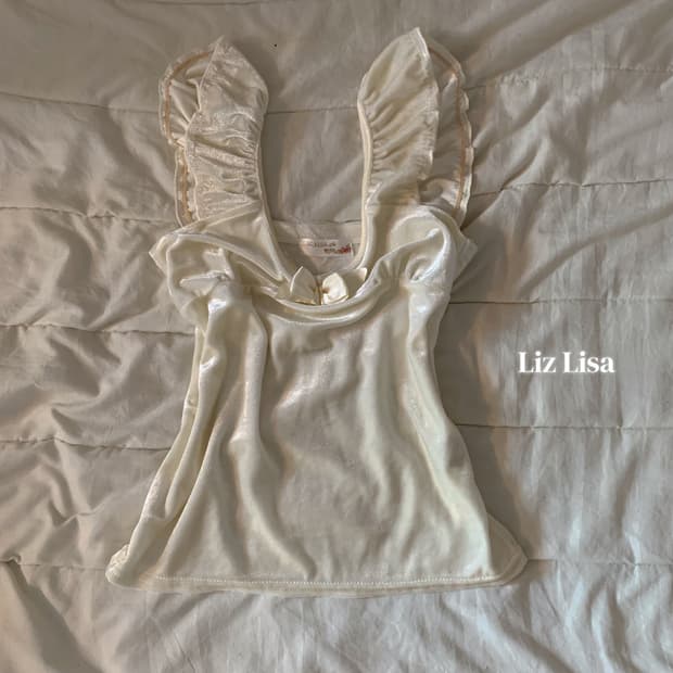 liz lisa 리즈리사 벨벳 나시 달천깔 일본빈티지 모리룩 페어리 나시