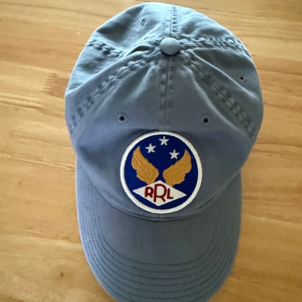 RRL 더블알엘 윙드로고 볼캡 블루