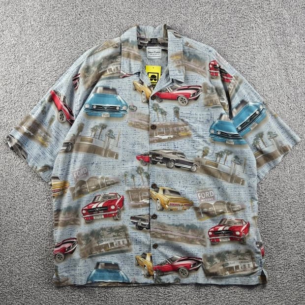 데이비드 캐리 레트로 패턴 반팔 셔츠 ( 2XL ) / 12761