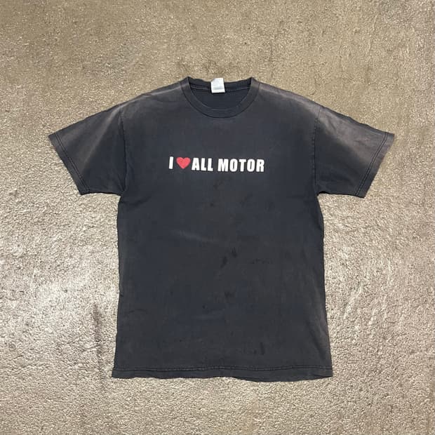 I LOVE ALL MOTOR 레터링 티셔츠 (100)