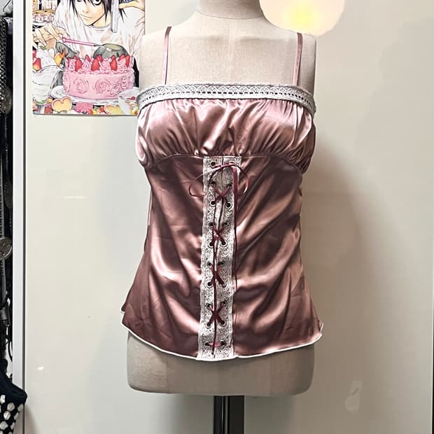 페어리 오네갸루 레이스 코르셋 디테일 슬리브리스