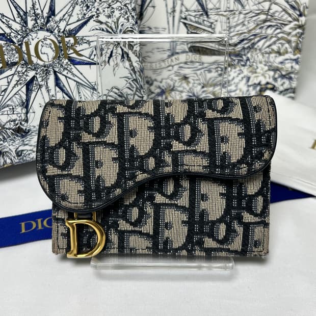 [정품] 디올 오블리크 새들 카드지갑