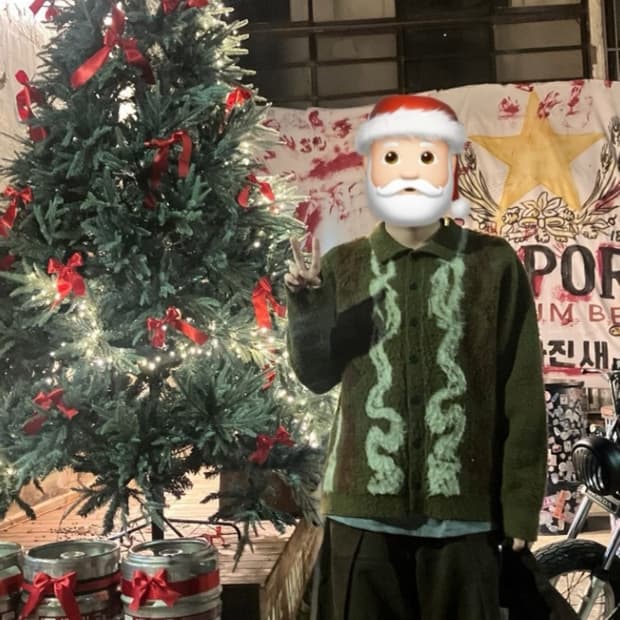 Candle Smoke Mohair Cardigan - Khaki