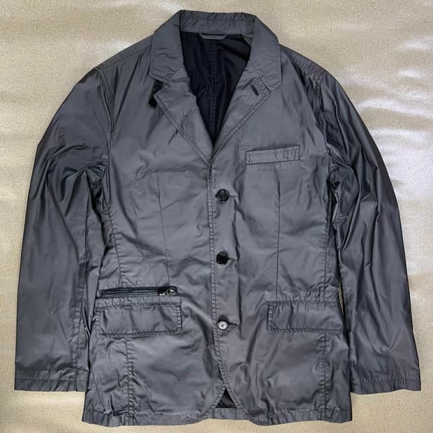 제냐 메인라인 레더 디테일 헌팅 필드 자켓