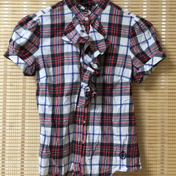 일본 빈티지 프릴 블라우스